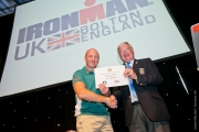 Top Individual Fundraiser Dave Anderson, Ironman UK Bolton with Colin Ince, Rotary District 1280 Governor � July 2012